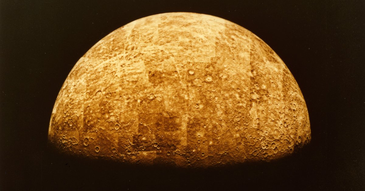 Half lit image of Mercury