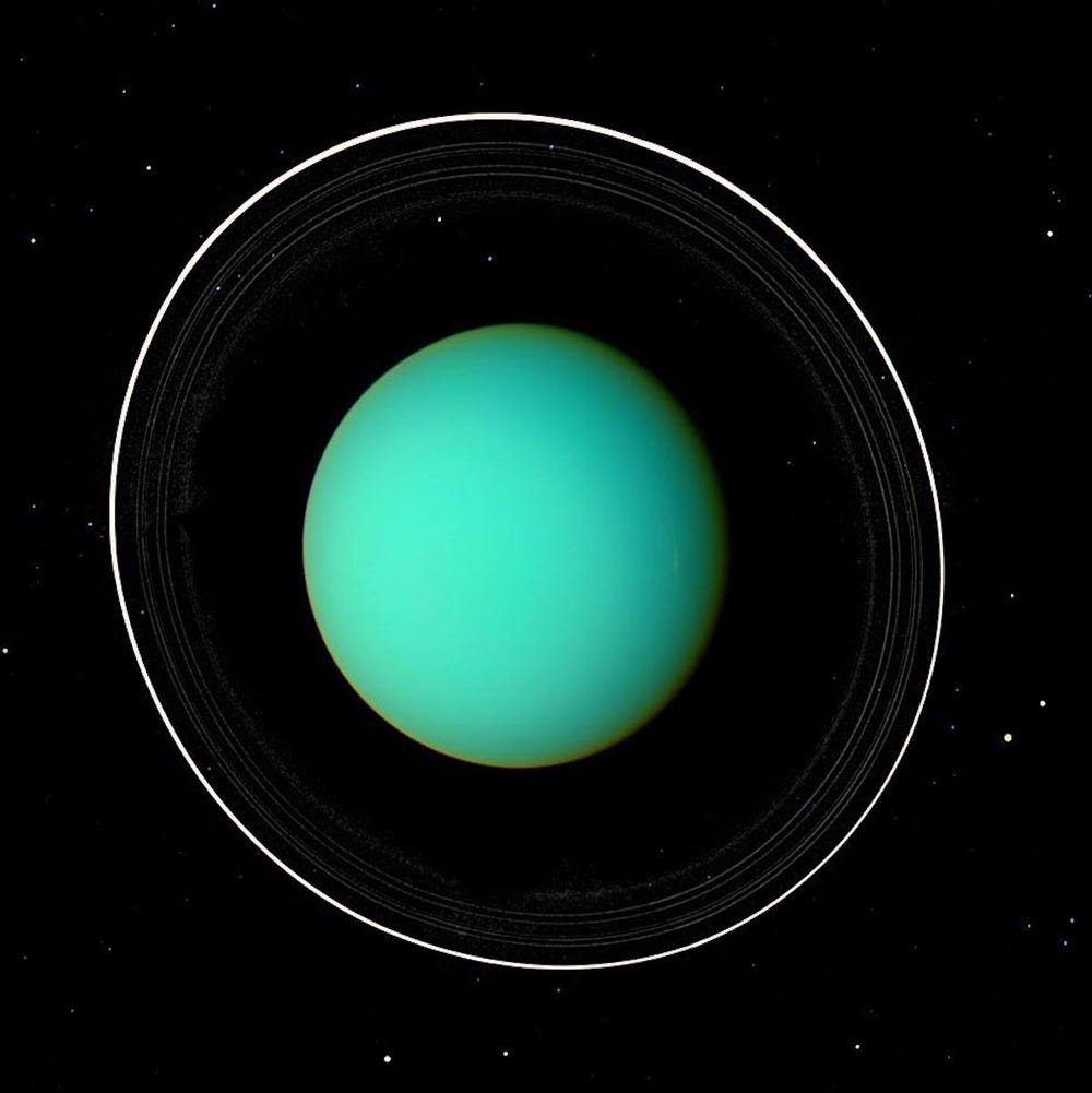 Image of Uranus with its Rings